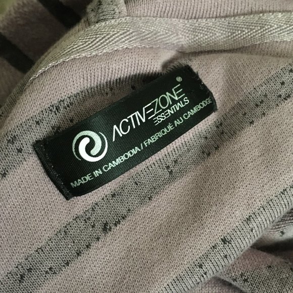Activezone Mauve and Black Stripe Drawstring Baja Hoodie - Picture 8 of 14